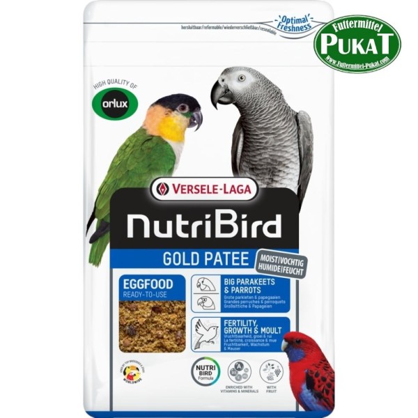 NutriBird Gold Patee Großsittiche & Papageien 1kg